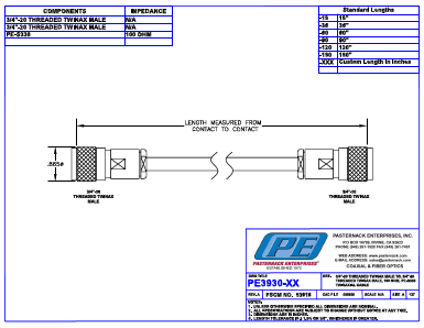 PE3930-60 Datasheet PDF Pasternack Enterprises, Inc.