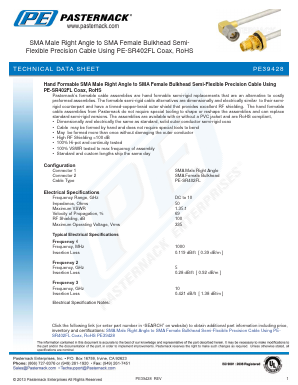 PE39428LF-60 Datasheet PDF Pasternack Enterprises, Inc.