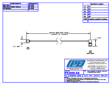 PE3958-36 Datasheet PDF Pasternack Enterprises, Inc.