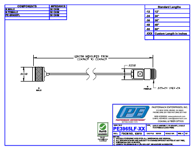 PE3965LF-XX Datasheet PDF Pasternack Enterprises, Inc.