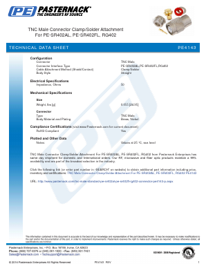 PE4143 Datasheet PDF Pasternack Enterprises, Inc.