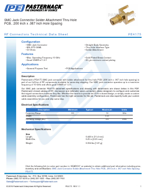 PE4175 Datasheet PDF Pasternack Enterprises, Inc.