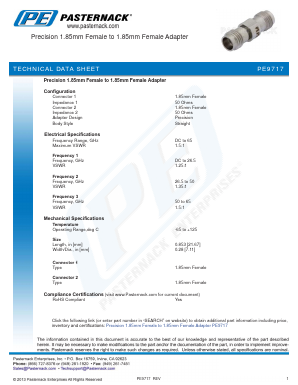 PE9717 Datasheet PDF Pasternack Enterprises, Inc.