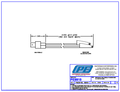 PE9910 Datasheet PDF Pasternack Enterprises, Inc.