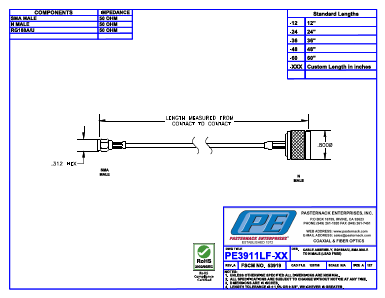 PE3911LF-24 Datasheet PDF Pasternack Enterprises, Inc.