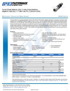 PE80T6016 Datasheet PDF Pasternack Enterprises, Inc.