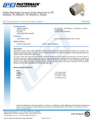PE4937 Datasheet PDF Pasternack Enterprises, Inc.