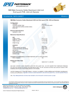 PE4912 Datasheet PDF Pasternack Enterprises, Inc.