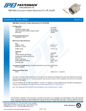 PE4917 Datasheet PDF Pasternack Enterprises, Inc.