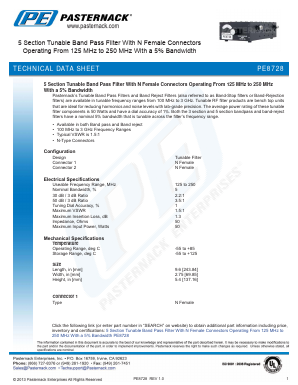 PE8728 Datasheet PDF Pasternack Enterprises, Inc.