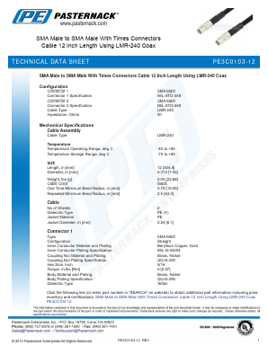 PE3C0103-12 Datasheet PDF Pasternack Enterprises, Inc.