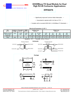 EPF8227S Datasheet PDF PCA ELECTRONICS INC.
