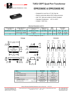 EPR1536SE Datasheet PDF PCA ELECTRONICS INC.