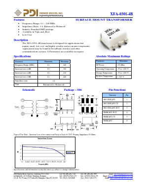 XFA-0301-4B Datasheet PDF PREMIER DEVICES, INC.