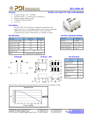 XFA-0301-4U Datasheet PDF PREMIER DEVICES, INC.
