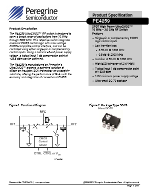 PE4259-63 Datasheet PDF Peregrine Semiconductor Corp.