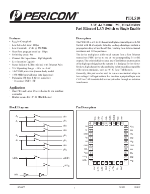 PI3L510ZFE Datasheet PDF Pericom Semiconductor Corporation