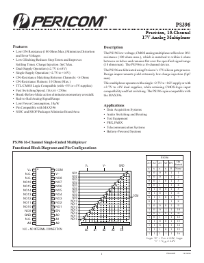 PS396 Datasheet PDF Pericom Semiconductor Corporation