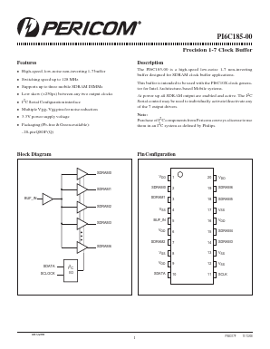 PI6C185-00QIE Datasheet PDF Pericom Semiconductor Corporation