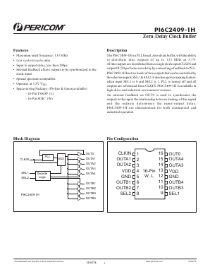 PI6C2409-1HLEX Datasheet PDF Pericom Semiconductor Corporation