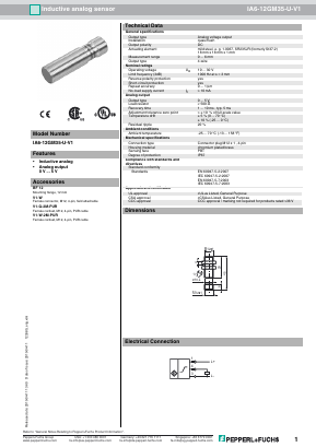 IA6-12GM35-U-V1 Datasheet PDF Pepperl+Fuchs Inc.