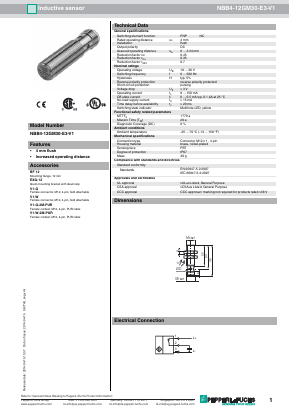 NBB4-12GM30-E3-V1 Datasheet PDF Pepperl+Fuchs Inc.