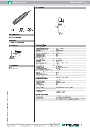 NBN4-12GM60-A0 Datasheet PDF Pepperl+Fuchs Inc.