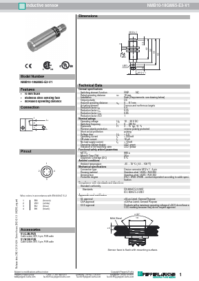 NMB10-18GM65-E3-V1 Datasheet PDF Pepperl+Fuchs Inc.