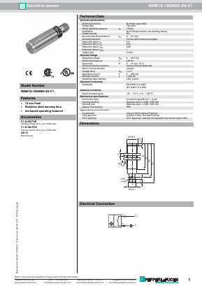 NMB10-18GM65-Z4-V1 Datasheet PDF Pepperl+Fuchs Inc.