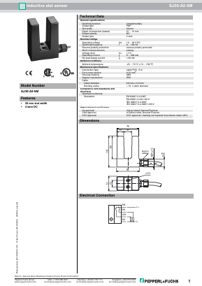 SJ30-A2-6M Datasheet PDF Pepperl+Fuchs Inc.