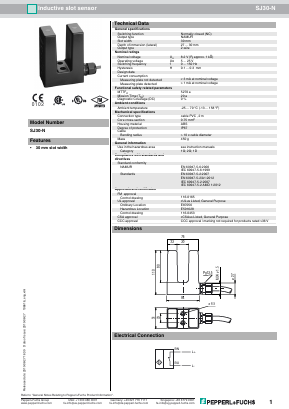 SJ30-N Datasheet PDF Pepperl+Fuchs Inc.