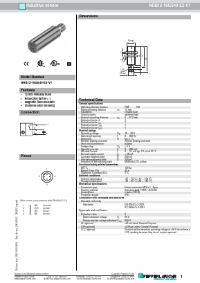 NRB12-18GS40-E2-V1 Datasheet PDF Pepperl+Fuchs Inc.