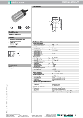 NMB8-30GM55-E0-FE Datasheet PDF Pepperl+Fuchs Inc.