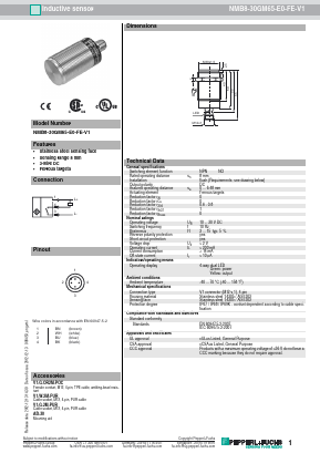 NMB8-30GM65-E0-FE-V1 Datasheet PDF Pepperl+Fuchs Inc.