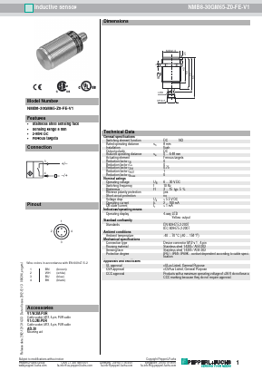 NMB8-30GM65-Z0-FE-V1 Datasheet PDF Pepperl+Fuchs Inc.