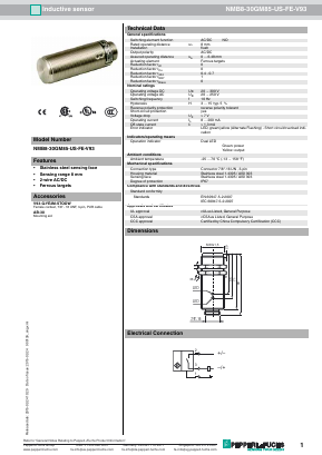 NMB8-30GM85-US-FE-V93 Datasheet PDF Pepperl+Fuchs Inc.