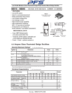 MB1S_ Datasheet PDF Shenzhen Ping Sheng Electronics Co., Ltd.