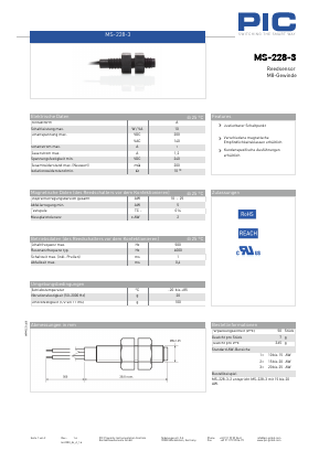 MS-228-3-2 Datasheet PDF PIC GmbH