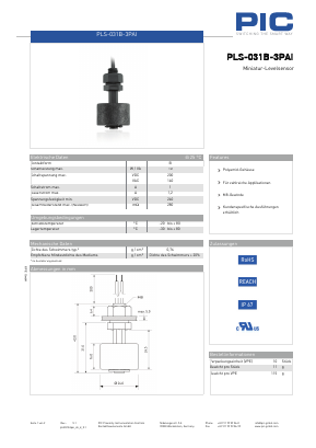 PLS-031B-3PAI Datasheet PDF PIC GmbH