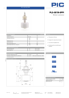 PLS-031B-3PPI Datasheet PDF PIC GmbH