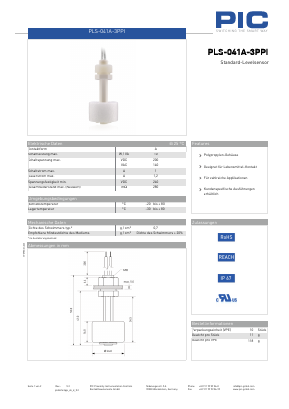 PLS-041A-3PPI Datasheet PDF PIC GmbH
