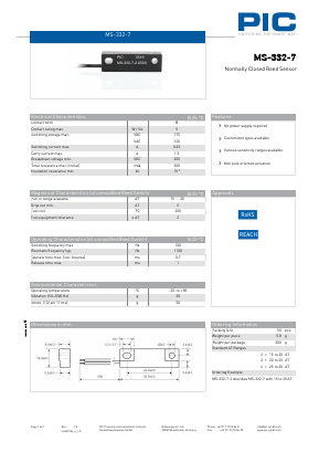 MS-332-7 Datasheet PDF PIC GmbH