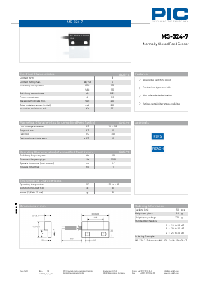 MS-324-7 Datasheet PDF PIC GmbH