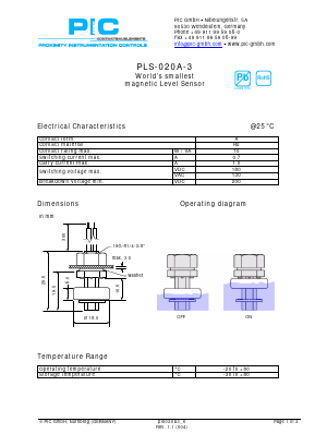 PLS-020A-3 Datasheet PDF PIC GmbH