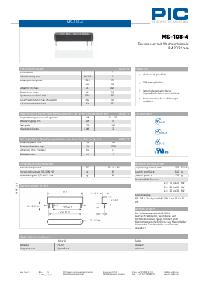 MS-108-4-4 Datasheet PDF PIC GmbH