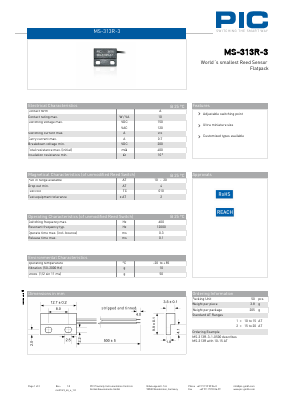 MS-313R-3 Datasheet PDF PIC GmbH