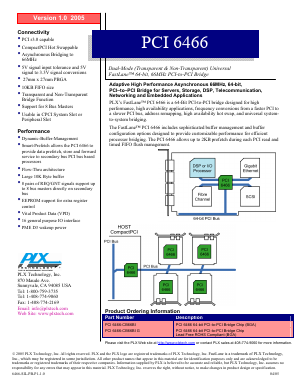 PCI6466-CB66BI Datasheet PDF PLX Technology
