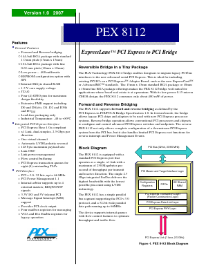 PEX8112RDK-R Datasheet PDF PLX Technology
