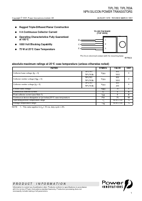 TIPL760A Datasheet PDF Power Innovations Ltd