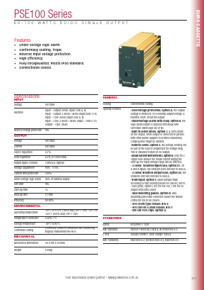 PSE100C24 Datasheet PDF Powerbox